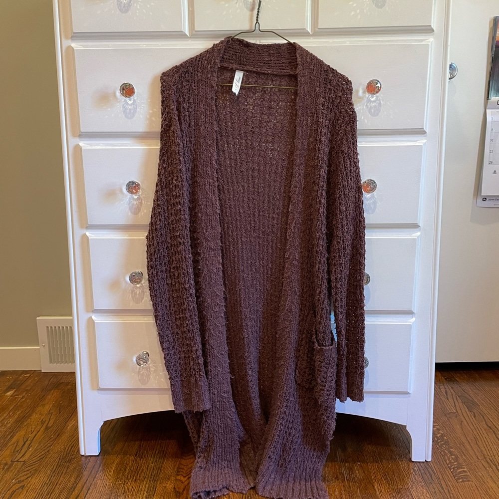 Purple cardigan - small